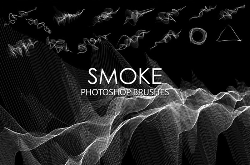 15種類の高解像度の煙・スモークブラシセット