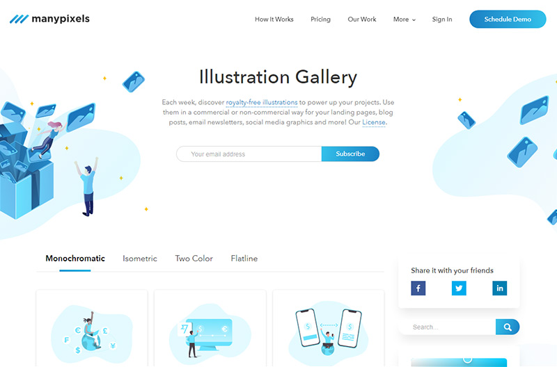 Illustration Gallery by ManyPixels