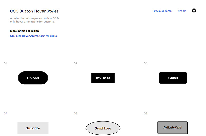 CSS Button Hover Styles