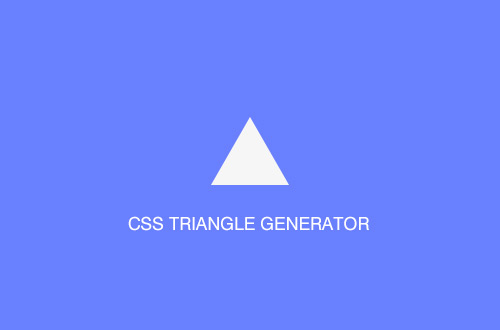 Cssで出力する三角形ジェネレーター Css Triangle Generator Webclips